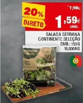 Continente Salada Serrana Continente 150g promoção