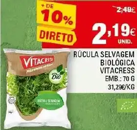 Continente Púcula Selvagem Biológico Vitacress 70g promoção
