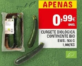 Curgete Biológica Continente Bio 500g