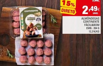Continente Almôndegas Continente Fácil & Bom 204g promoção
