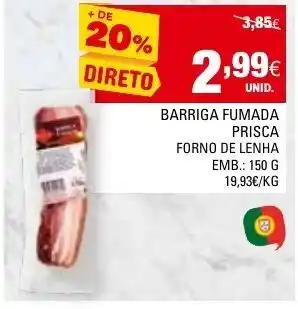 Continente Barriga Fumada Prisca Forno de Lenha 150g promoção