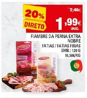 Continente Fiambre da Perna Extra Nobre 120g promoção