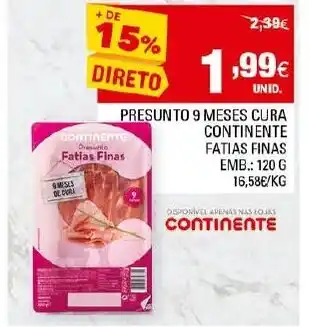 Continente Presunto 9 Meses Cura Continente 120g promoção