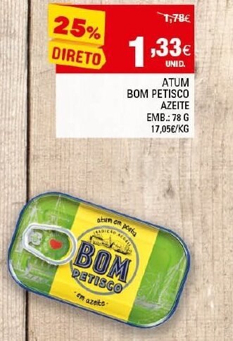 Continente Atum Bom Petisco Azeite 78g promoção