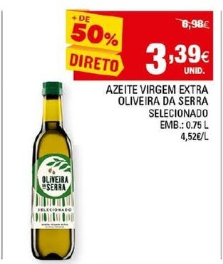 Continente Azeite Virgem Extra Oliveira da Serra 0.75L promoção