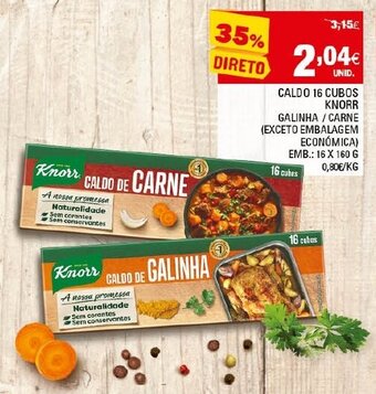 Continente Caldo 16 Cubos Knorr 16x160g promoção