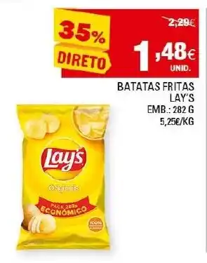 Continente Batatas Fritas Lay's 282g promoção
