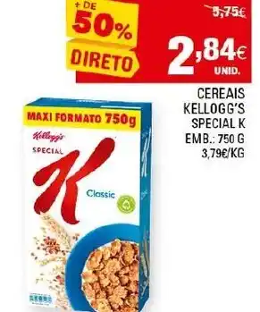 Continente Cereais Kellogg's Special K 750g promoção