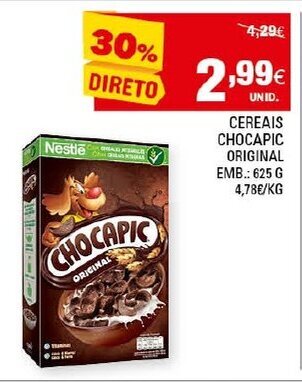 Continente Cereais Chocapic Original 625g promoção