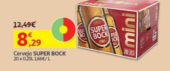 Auchan Cerveja super bock 20x0.25 l promoção
