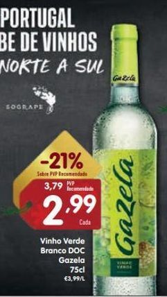 Minipreço Vinho verde gazela promoção