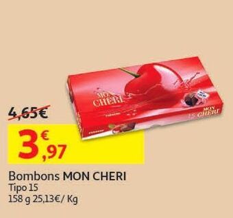 Auchan Bombons mon cheri tipo 15 158 g promoção