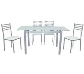 Conforama Conjunto mesa extensível e 4 cadeiras de cozinha niza ii promoção
