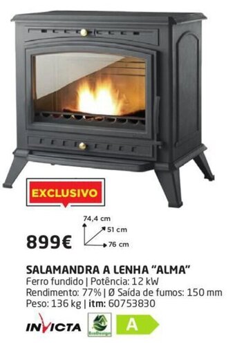 Bricomarché Salamandra A Lenha "Alma" promoção