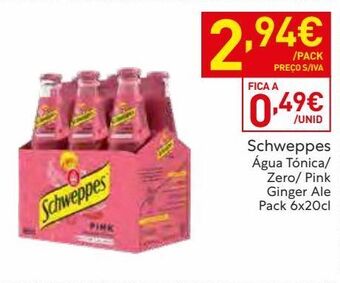 Recheio Água tônica schweppes promoção