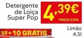 Recheio Detergente lavalouça super pop promoção
