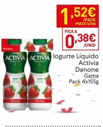 Recheio Iogurte activia promoção