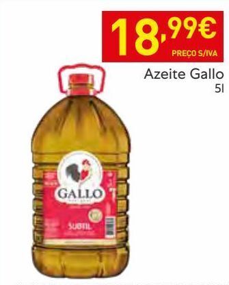 Recheio Azeite extravirgem gallo promoção