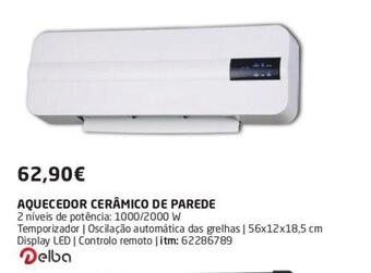 Bricomarché Aquecedor Ceramico de Parede promoção