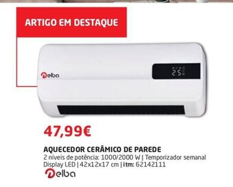 Bricomarché Aquecedor Ceramico de Parede promoção
