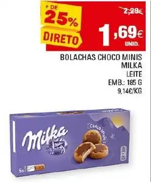 Bolachas Chocominis Milka Leite 18g