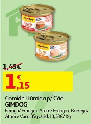 Auchan Comida húmida p/ cão gimdog promoção