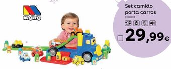 Molto - set camião porta carros, carro com luzes e sons e blocos