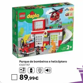 Lego duplo - quartel dos bombeiros e helicóptero - 10970