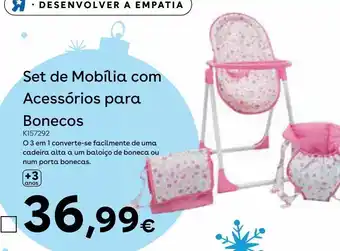 Set de mobília com acessórios para bonecos