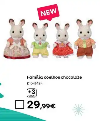 Sylvanian families - família coelho chocolate