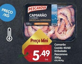 Minipreço Camarão cozido pescanova promoção