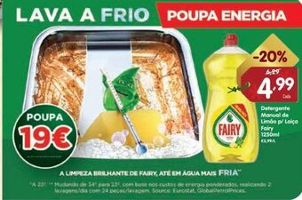 Minipreço Detergente lavalouça fairy promoção