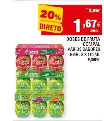 Doses de Frutas Compal 3x110ml