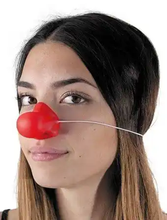 Nariz vermelho de palhaço em silicone