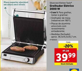 Lidl Grelhador silvercrest promoção