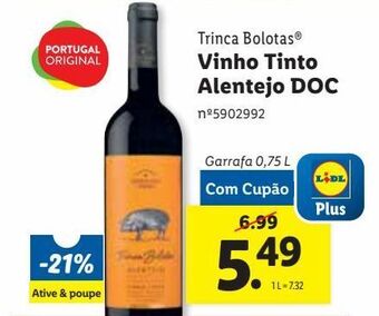 Vinho tinto trinca bolotas