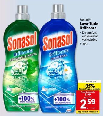 Lidl Limpadores sonasol promoção