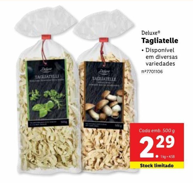Promoção Tagliatelle deluxe em Lidl
