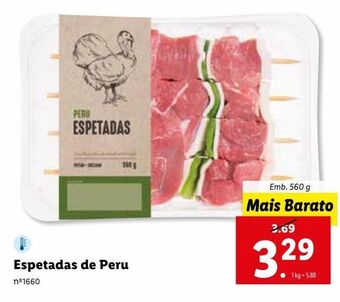 Lidl Espeto de peru promoção