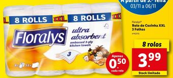 Lidl Papel toalha floralys promoção