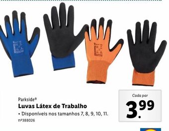 Lidl Luvas de trabalho parkside promoção