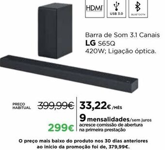 El Corte Inglés Barra de som lg promoção
