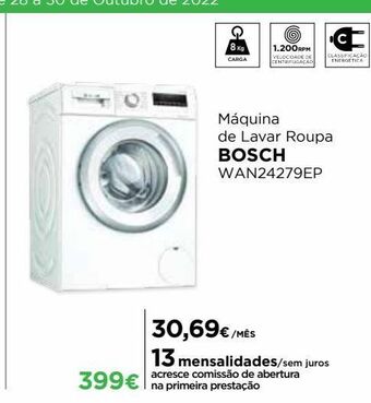 El Corte Inglés Máquina lavar roupa bosch promoção