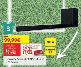 Auchan Barra de som hisense hs218 promoção