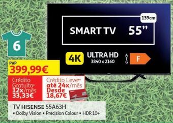 Auchan Tv hisense 55a63h promoção