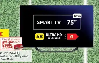 Auchan Tv hisense 75a7gq promoção