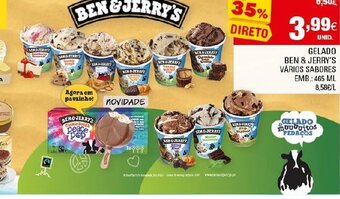 Continente Gelado Ben&Jerry's 465ml promoção