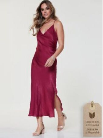 Venca Vestido comprido de alças promoção