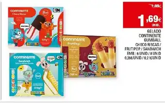 Continente Gelado Continente Gumball 6 Unid/8 Unid promoção
