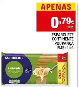 Continente Esparguete Continente 1kg promoção